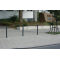 Ornamental bollard | Series 478B | � 76 mm | foldable, self-engaging lock,for casting in concrete, with hot-dip galvanized ground socket part-no. 470.60approx. 400 mm below ground